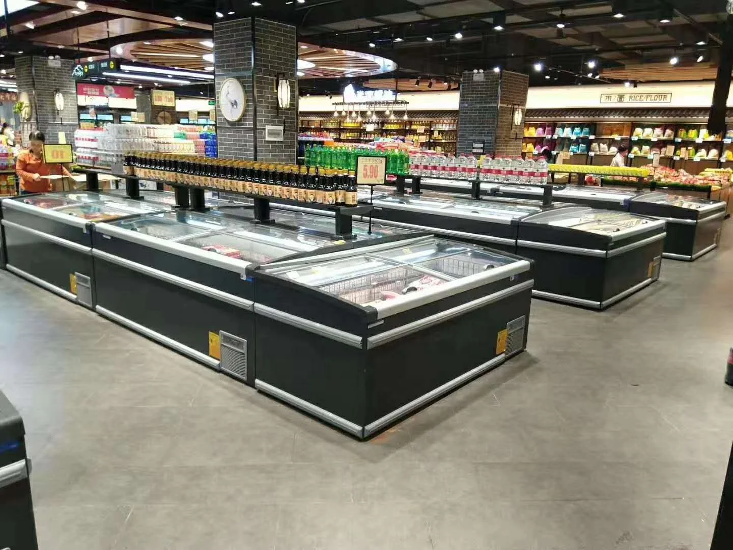 500L Horizontal Frozen Food Meat Freezer refrigeration equipment High Capacity chest combine deep Combined Island Cooler freezer
