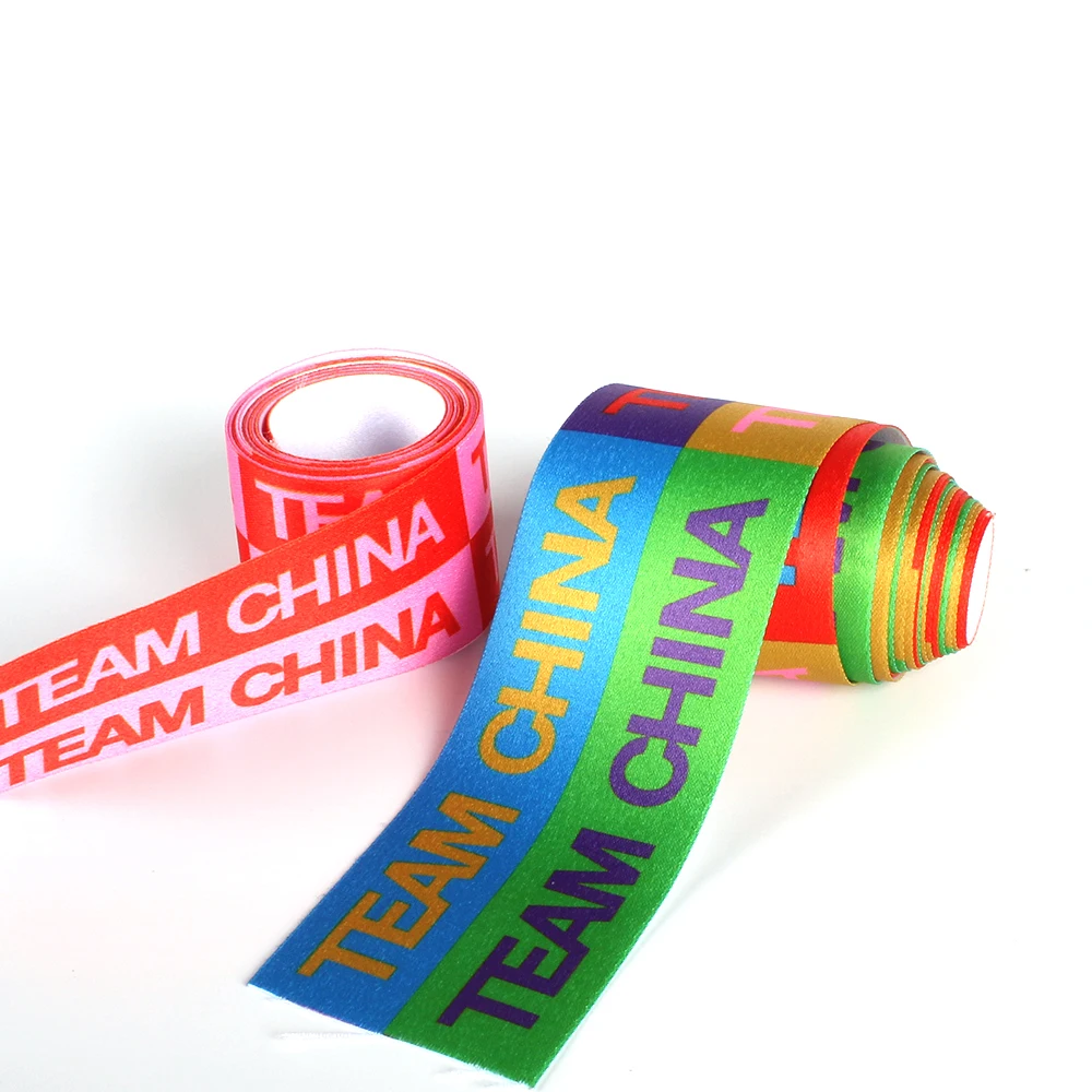 Good Price Polyester Tape Textile Accessories Printed Elastic Polyester Webbing Gift Wrap Webbing Strap