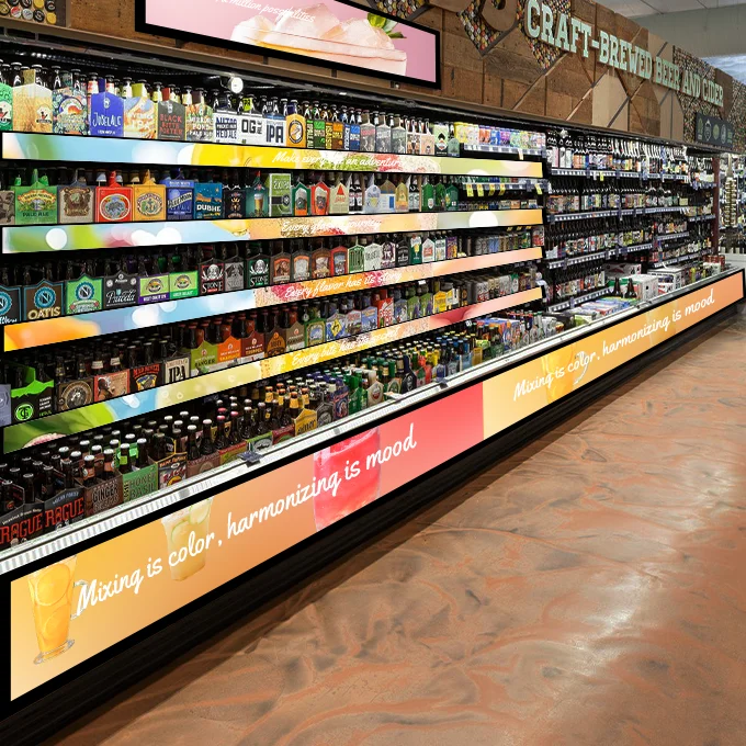 Shelf Edge Ultra Thin Advertising Screen Lcd Display Airport Digital Signage Digital High Bright LCD