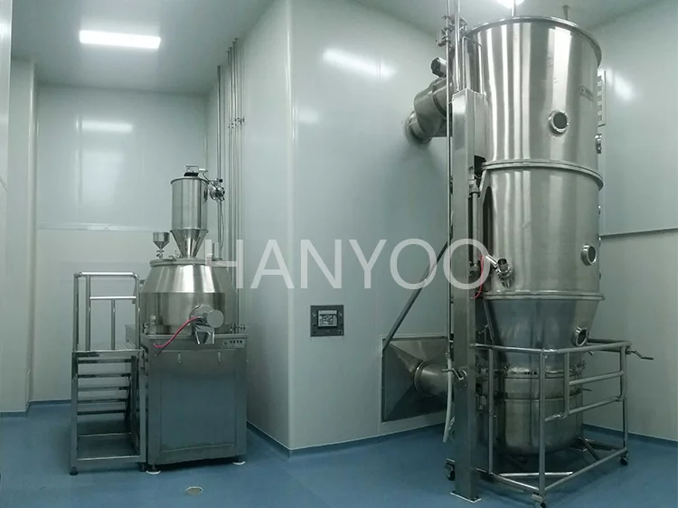 GHL Series One Step Fluid Bed Granulator High Speed Rapid wet Mixing Fluidized Fluid Bed Dryer Rranulator Machine