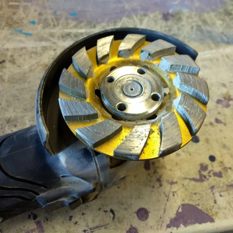 
RODOM 100mm 4.5in Single Turbo Row Diamond Grinding Wheel with 22.23mm Arbor 