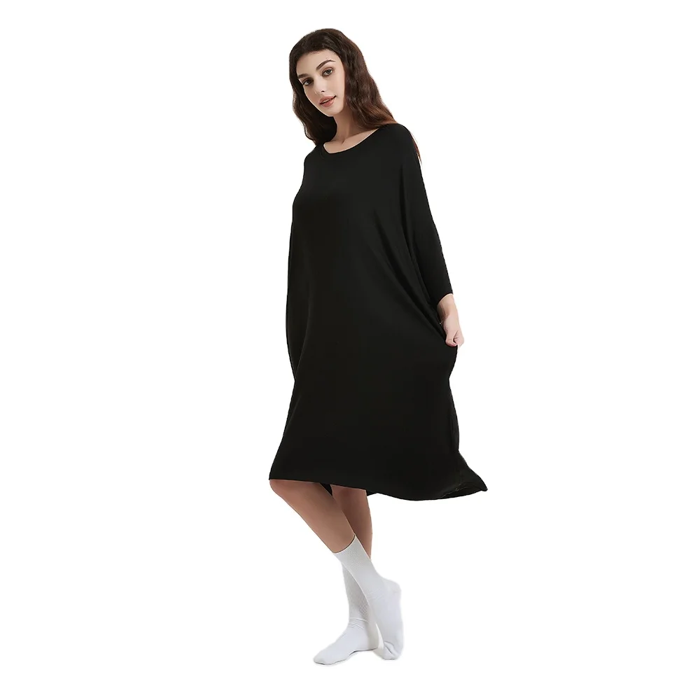 Nightgowns For Women Colored Life Long Sleeves Night Oversize T Shirt Comfortable Sleepwear Sleep Dress Sleep Tee