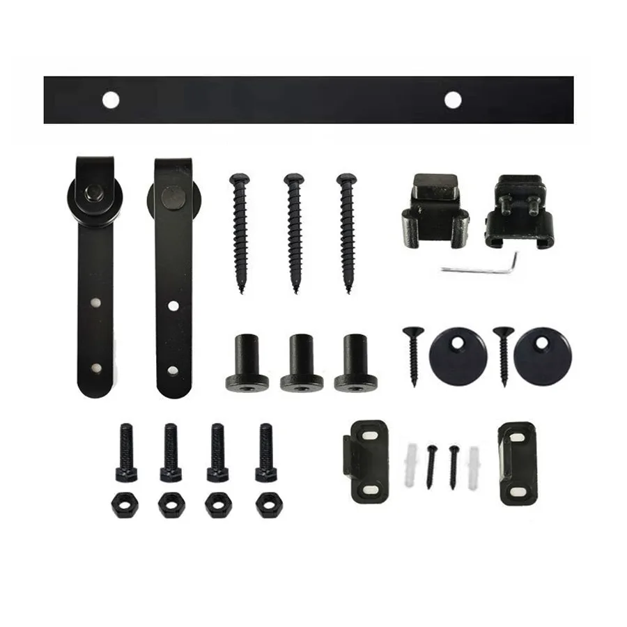 China Supplier Manufacture Mini Sliding Double Barn Door Hardware Roller Track Kit Cabinet Closet