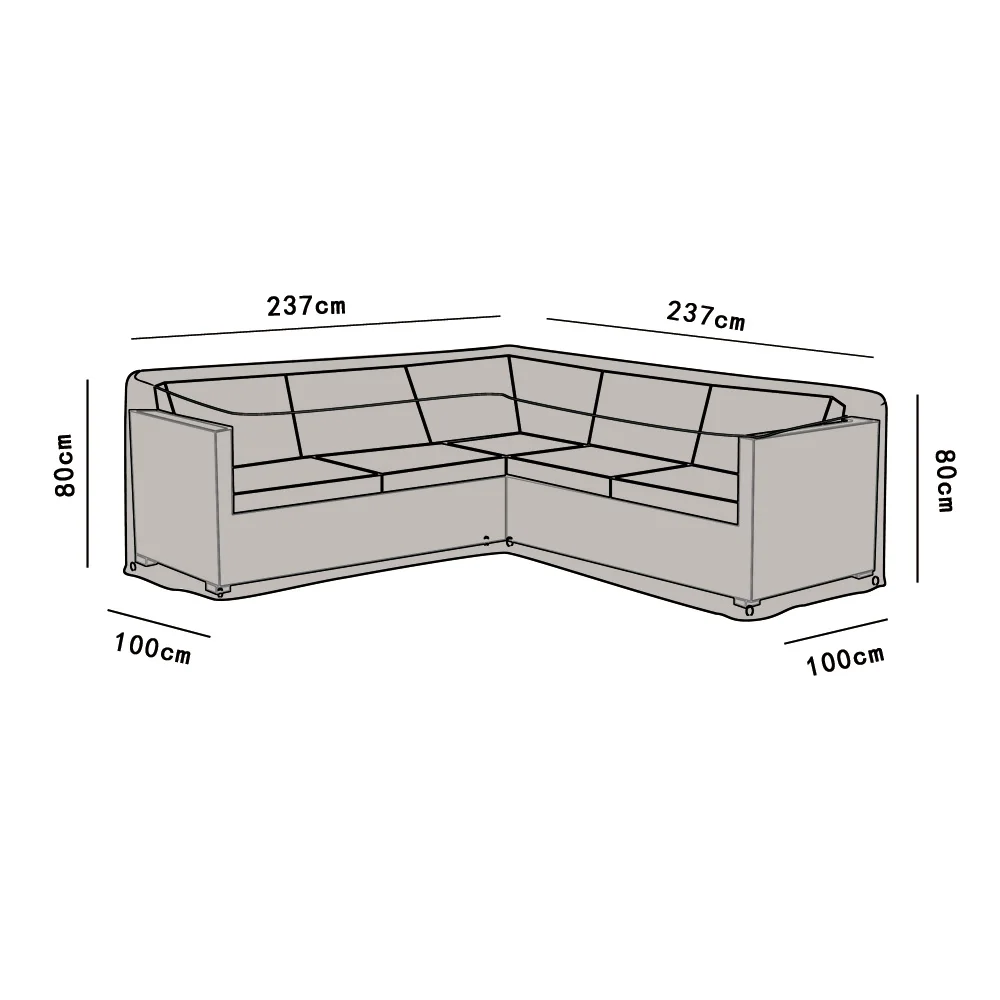Customized oxford outdoor waterproof L shape sofa