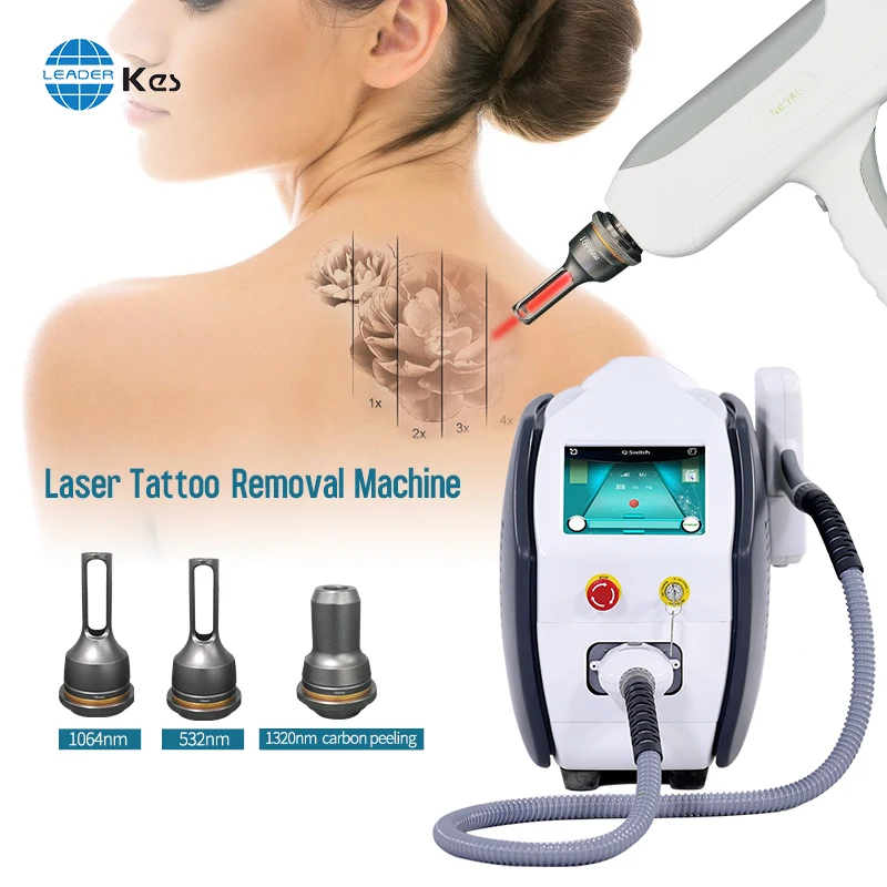 KES Laser Tattoo Removal Machine China Q-Switched Nd Yag Laser 1064 532Nm Laser Machine For Tattoo Removal