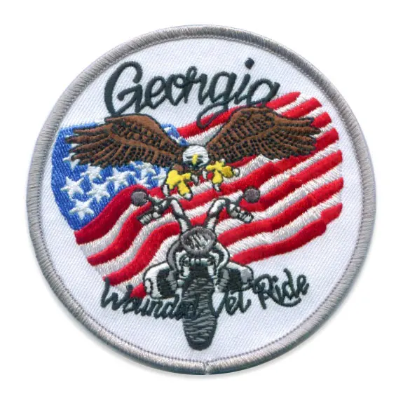 Proud Jewish Biker Embroidered Patches Custom Embroidery Eagle Patches,Motorcycle Patch,Biker Patches Skull Patches