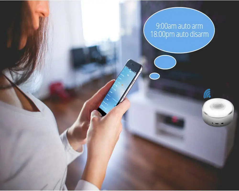 New design WiFi/RF433 Smart Home Security Alarm System Kit With Motion Detector Door Sensor Wifi Gateway