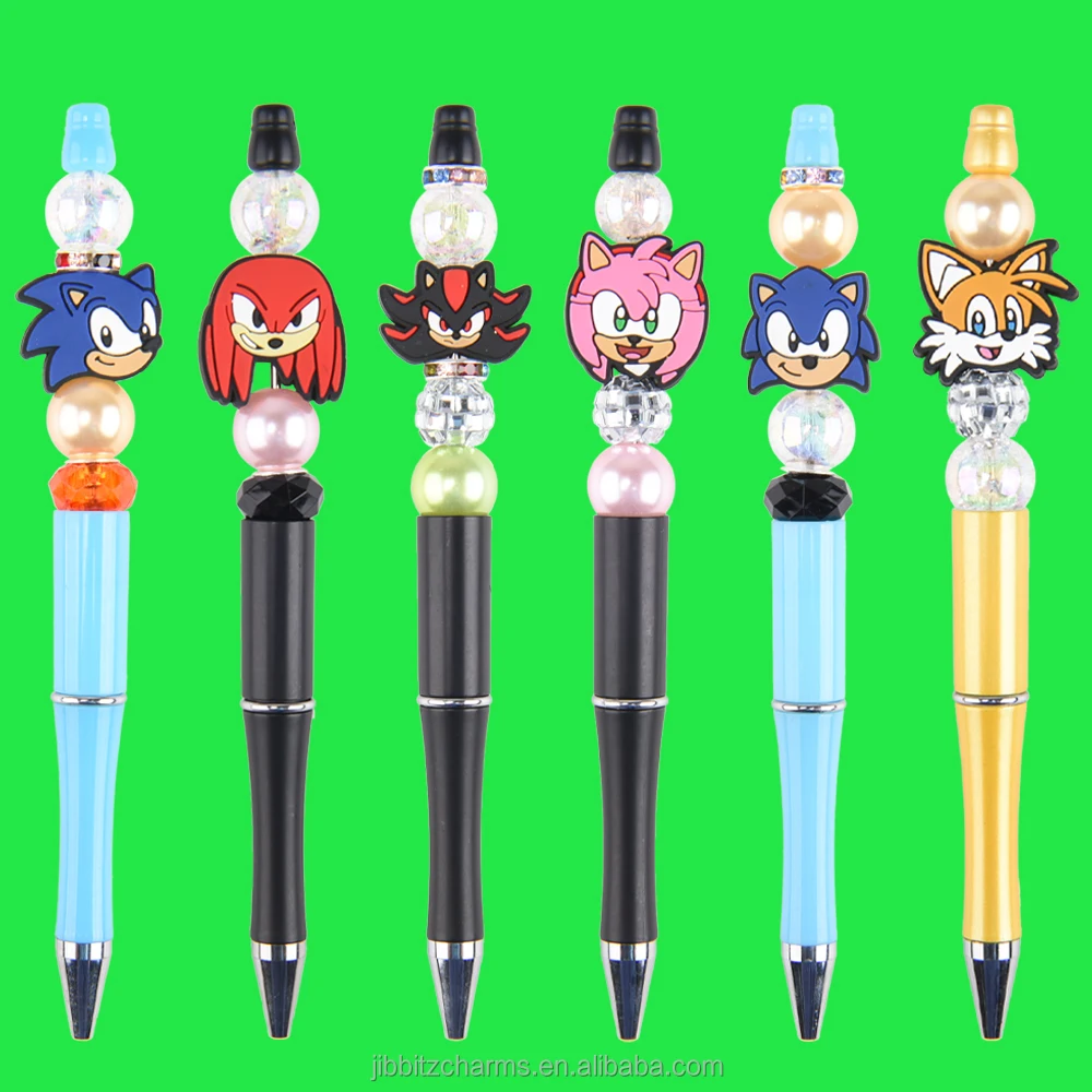 Factory Customized mouse silicone focal beads football team taylor  bad bunny karol g one piece selena beads for pen