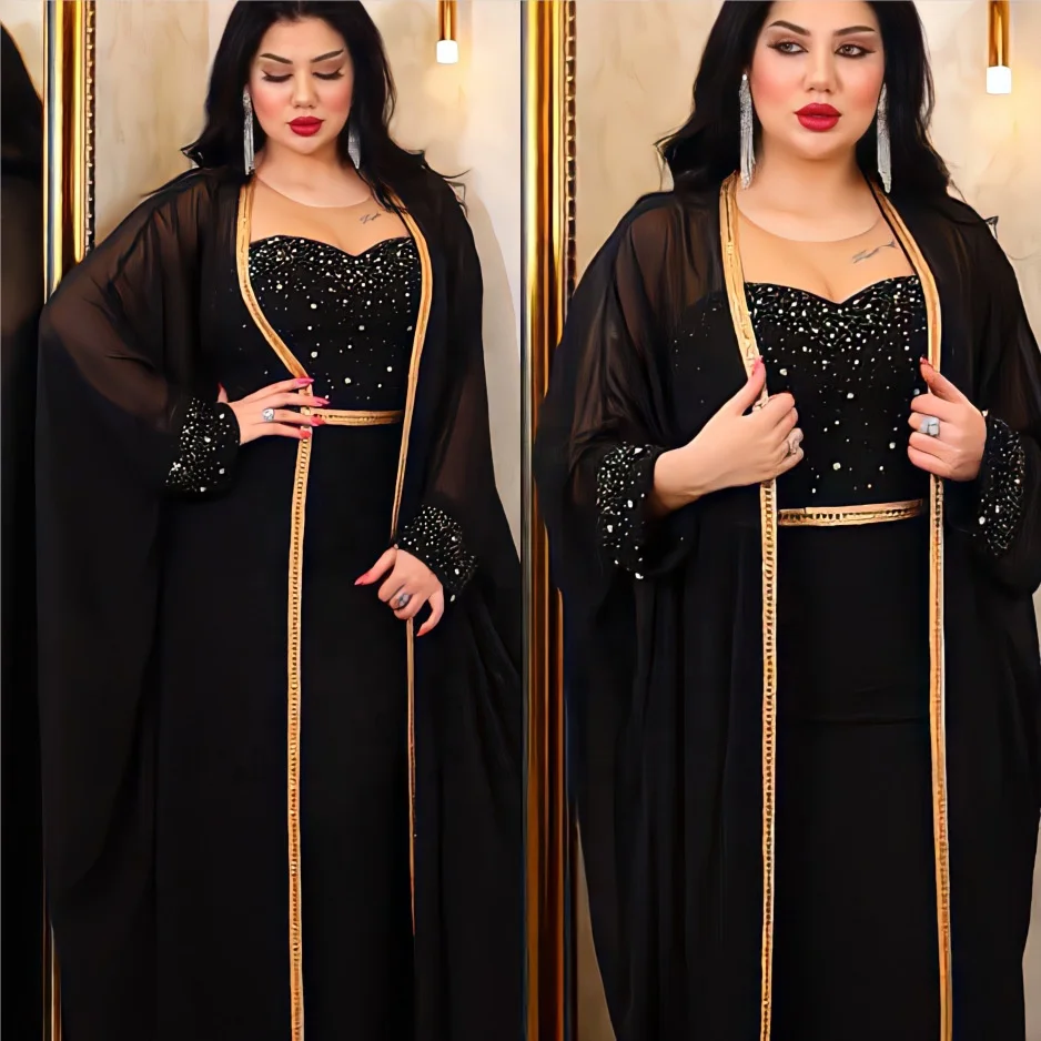 2024 African Dress For Women 2 Piece Sets Dashiki Long Maxi Dress Winter Autumn Ladies Traditional African Clothing Fairy Dress