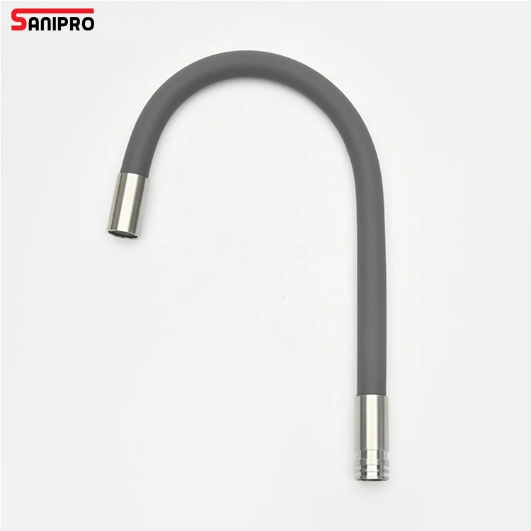 SANIPRO Hot Sale 360 Degree Rotatable Adjustable Water Tube Pipe SUS304 Kitchen Faucet Flexible Silicone Hose