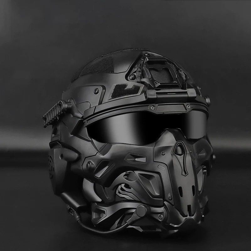 CXXM assault helmet Built-in communication headset, anti-fog fan, replaceable lenses tactical helmet full face helmet