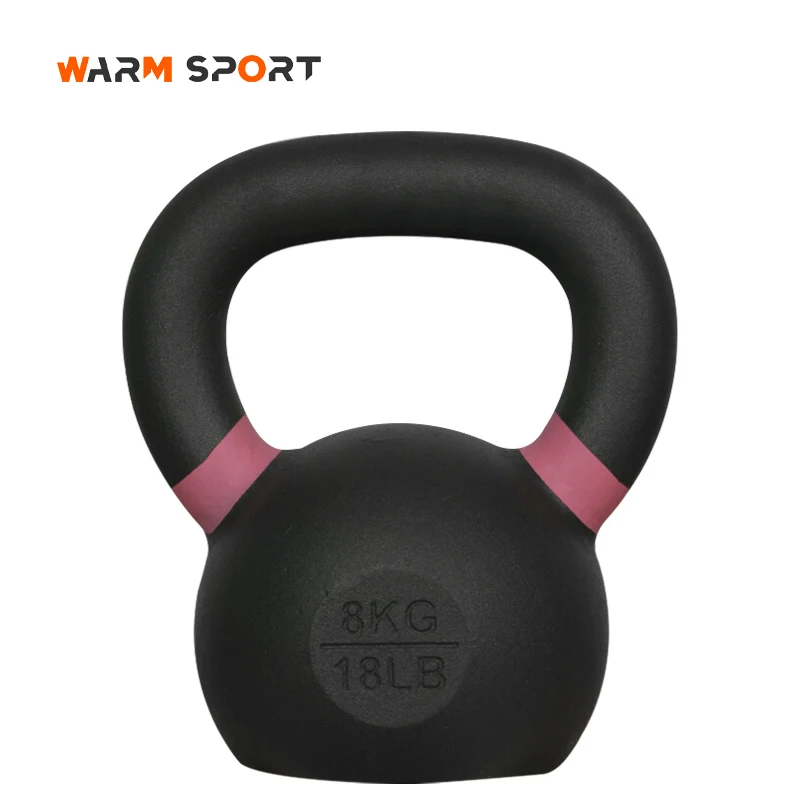 Factory Gym Home Workout Equipment Weight lifting 4-32 KG Colorful Painted Powder Coated Cast Iron Kettlebell