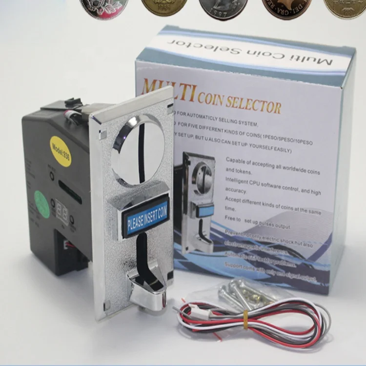Multi Coin Acceptor Programable for Different Values Selector