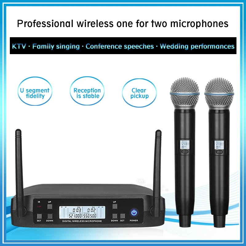 Хит продаж профессиональный ручной динамический микрофон FM GLXD4 Beta87a для вокала Beta58a беспроводной Sm58 Для
