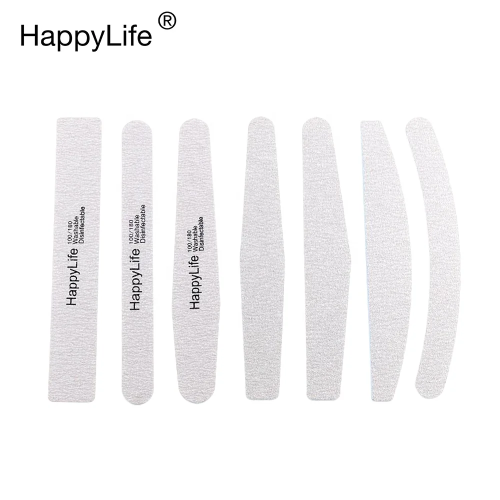 OEM High Quality Manufacture Mini Zebra Double Sidemetallic Nail File Grit 100 180 Emery Board Sandpaper Nail File Set