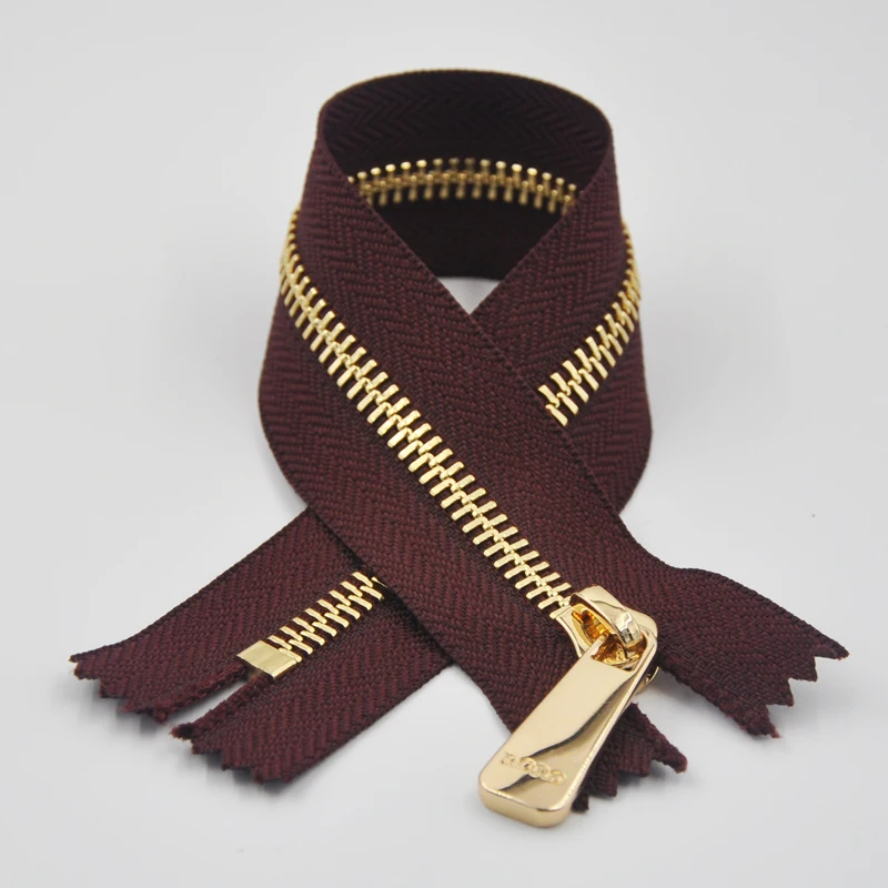  Открытый конец китайский поставщик купить оптом на заказ 5 # золотые металлические молнии набор длинных лент рулоны дворе для курток