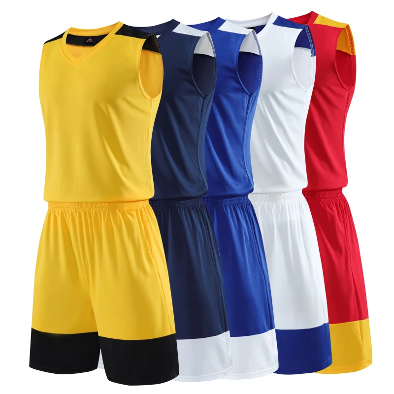 2021 Basketball Jerseys Uniforms Double Side Mens Customized Logo Blank Sportswear