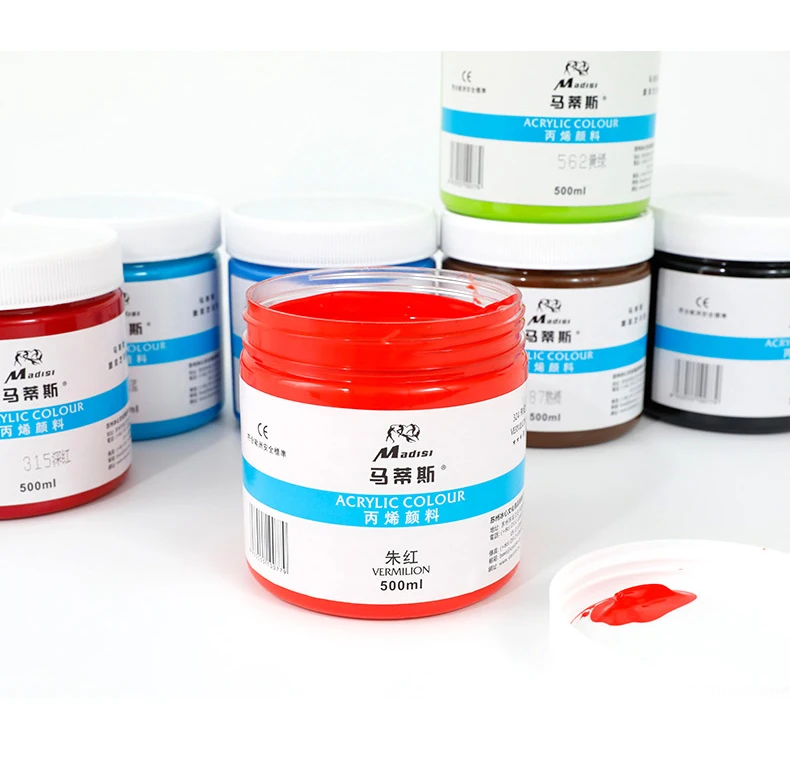 Wholesale High Quality 500ml Multi Colors Acrylic Professional Custom Acrylic Paint Color