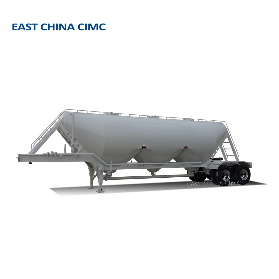 2 Axles 8 Wheels Pneumatic Dry Bulk Cement Tanker Trailer 30cbm 40Tons W Type Banana Cement Tank Truck Trailer