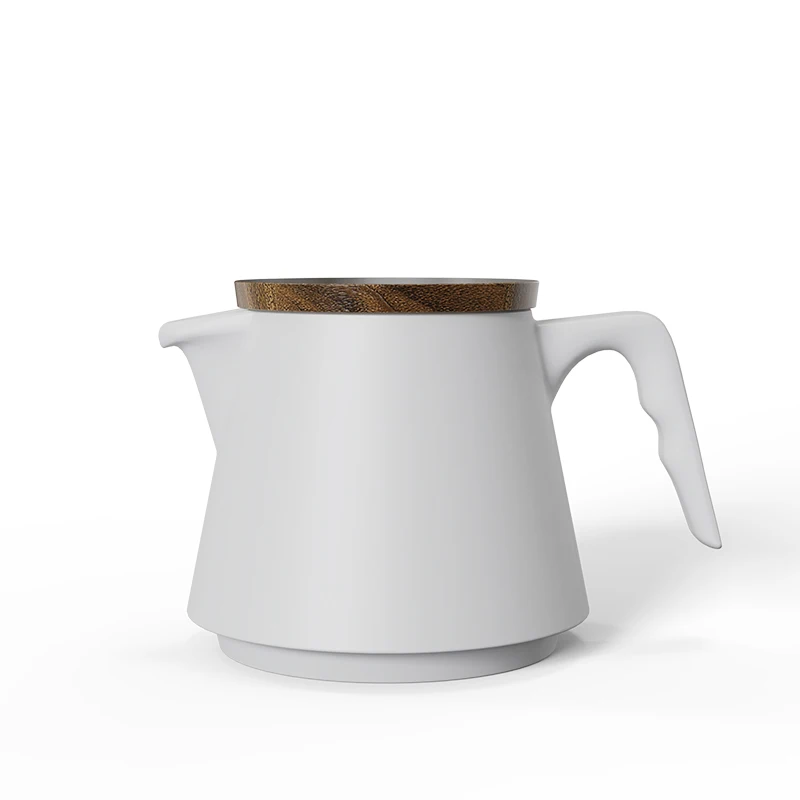 DHPO New Unique Handle Design High-end Teapot with infusers for loose tea 20 oz ceramic porcelain teapot with infuser set