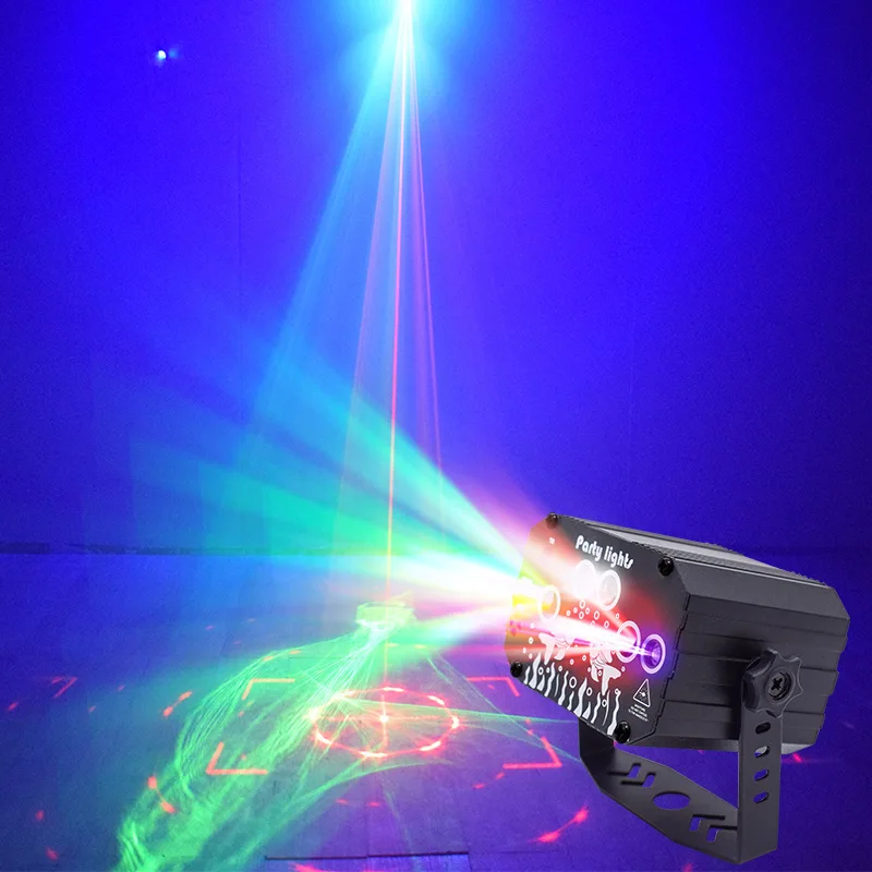 LED Sound Activated Laser Light RGB Flash Strobe Projector Dream Aurora DJ Disco Stage Party Lights for Christmas Dance
