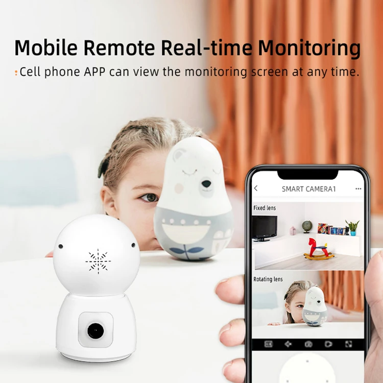 4MP double lens smart house Security wifi indoor Camera for baby monitor baby audio two way