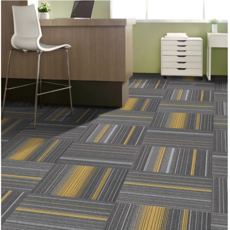 Manufacture Square Alfombra Heavy Traffic modern pattern Nylon Carpet Tiles Modular Office Commercial Carpet Tiles 50x50