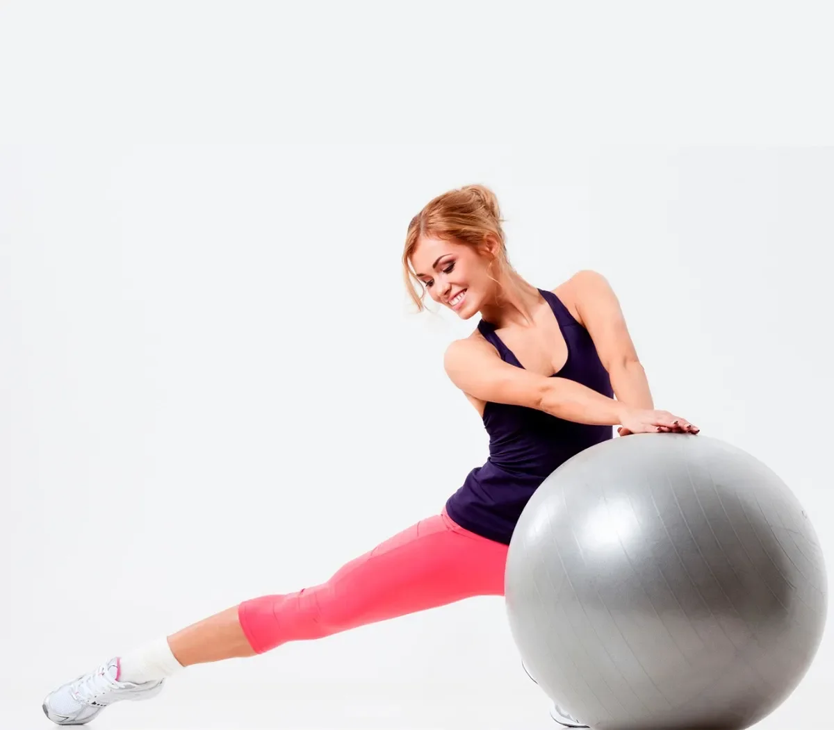 
 Customized ant-burst pvc 45/55/ 65cm gymnastic  balance yoga ball with handy pump  for fitness  