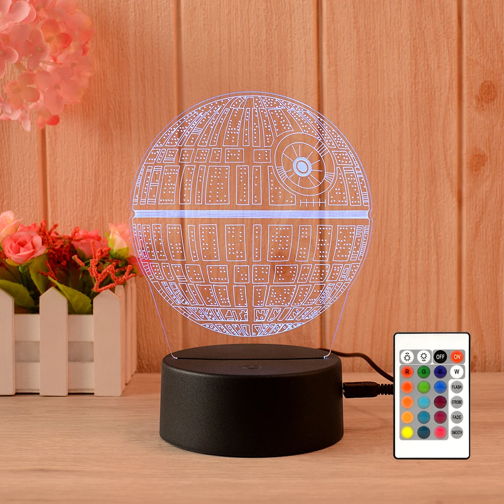 16 Changing Color Remote Control LED Kids Room Decor Lighting 3D Led Illusion Lamp 3D Night Light for Girls Birthday Gift