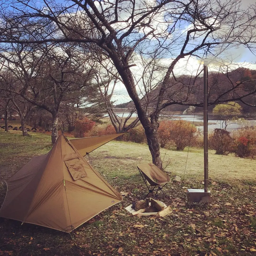 DANCHEL OUTDOOR The New Stainless steel Folding Portable Camping tent Wood Stove