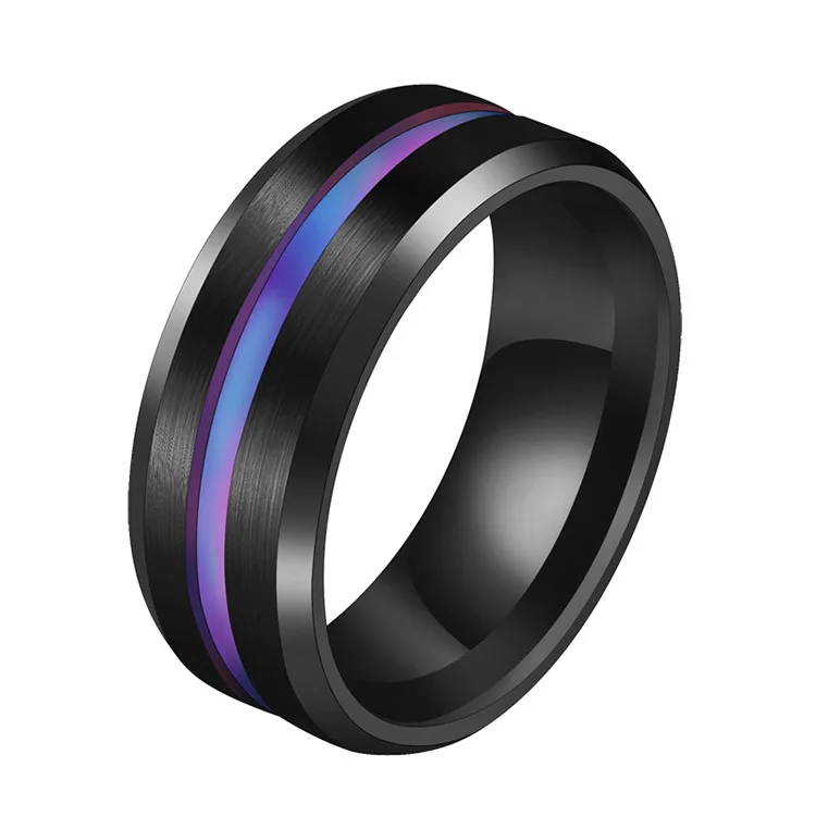 Wholesale Hip Hop Style Mens Party Gift Gun Black Silver Plated Titanium Stainless Steel Rings Jewelry For Male