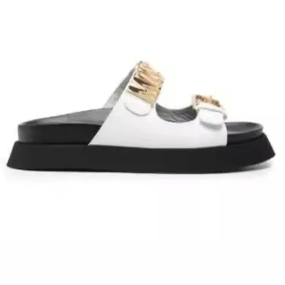 Wholesale Women Sandals Luxury Brand Slipper Summer Designer Leather Slipper Soft Sole clip-on beach sandals