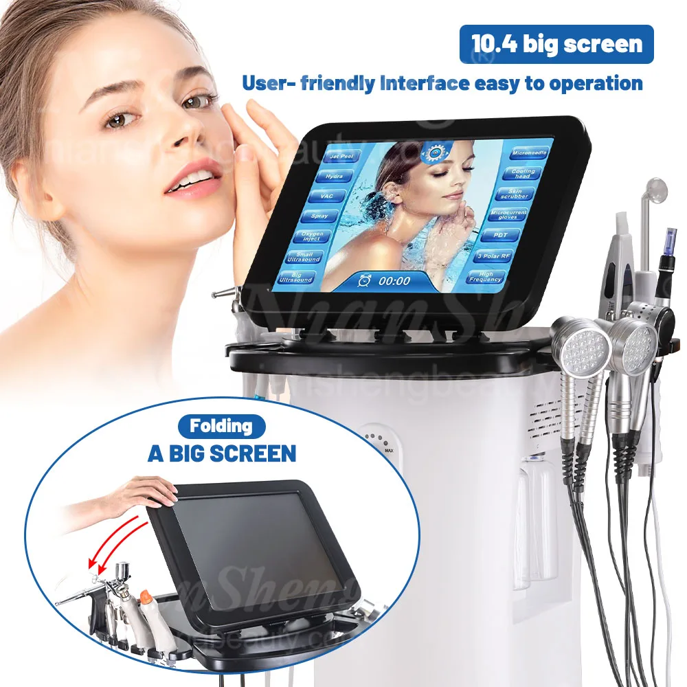 Niansheng  Hot Sell 15 in 1 Professional hydro microdermabrasion hydra dermabrasion machine facial machine