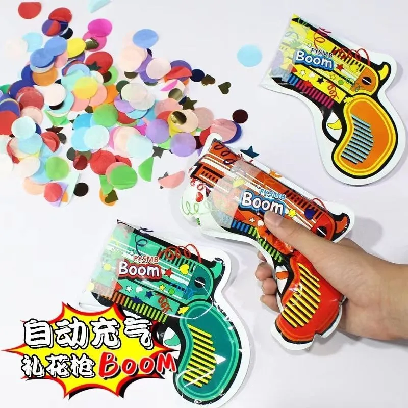 Hot seller Fireworks Gun Inflatable Foil Balloon for Surprise Party Boom Boom Confetti Balloon