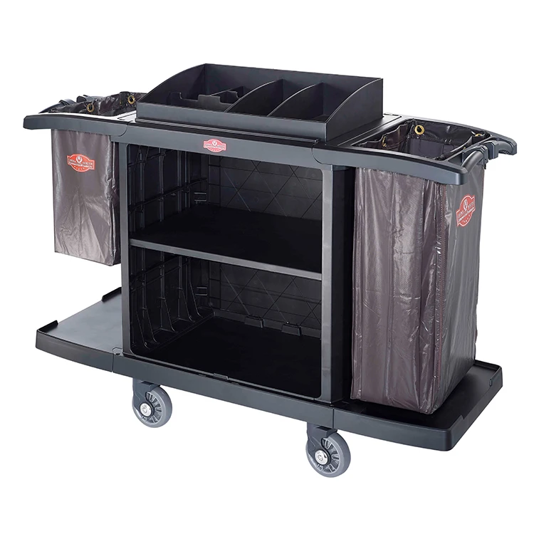 Factory direct hotel hospital housekeeping cleaning trolley cart janitor cleaning cart