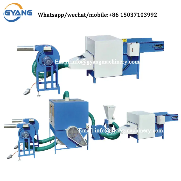 GY-CM300 90kg/h Fiber Opener Polyester Fiber Opening Machine Pp Cotton Waste Recycling Carding Machine For Pillow Filling