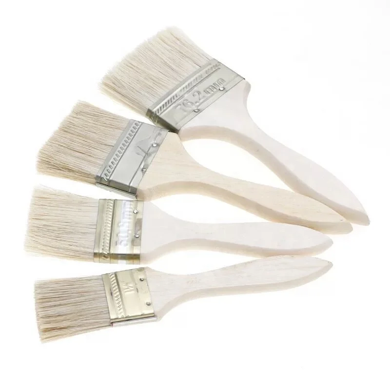 Paint brush Plastic handle Paint brush Multi size wooden handle wide paint brush