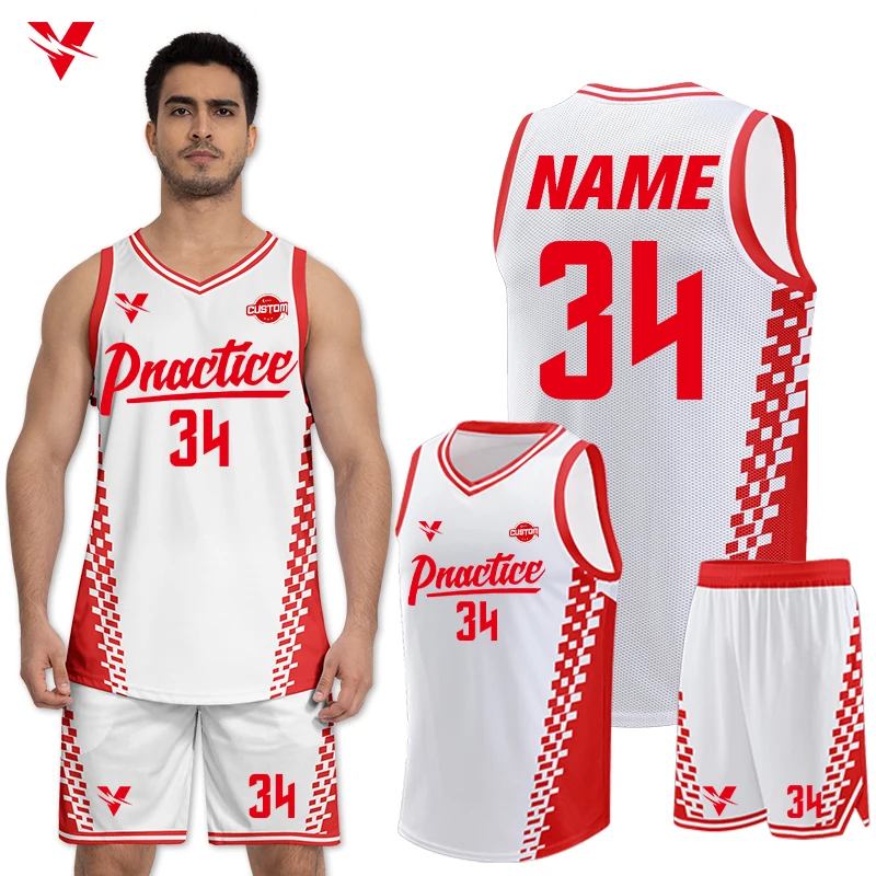 Custom Adult Sublimation Basketball Wear Breathable Youth College Team Mesh Basketball Jersey Mens Basketball Uniform Set