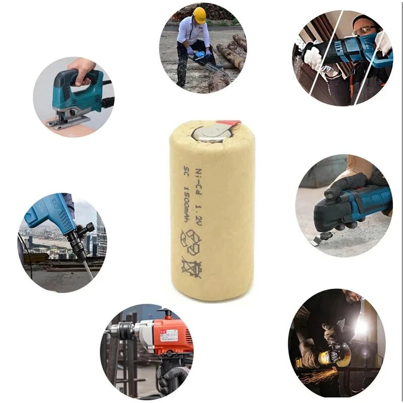 High Quality Rechargeable NiCD Battery 1500mah Ni-cd Sub C SC 1700mAh 1.2V NI CD SC1700mAh Battery For Flashlight Solar Cells