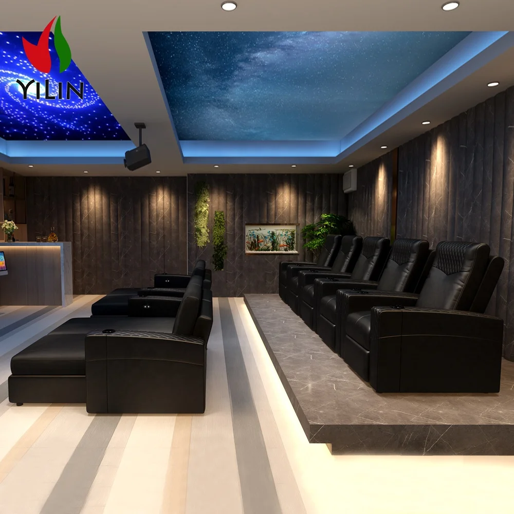 RH718 Furniture Comfortable Luxury Sectional Electric Sofa Seats Luxury Home VIP Movie Theater Cinema Recliner Sleep Chaise bed