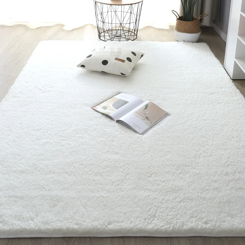 Simple Thick Plush Lamb Fleece Carpet Room Fully Covered Carpet Living Room Bedroom Bedside Carpet