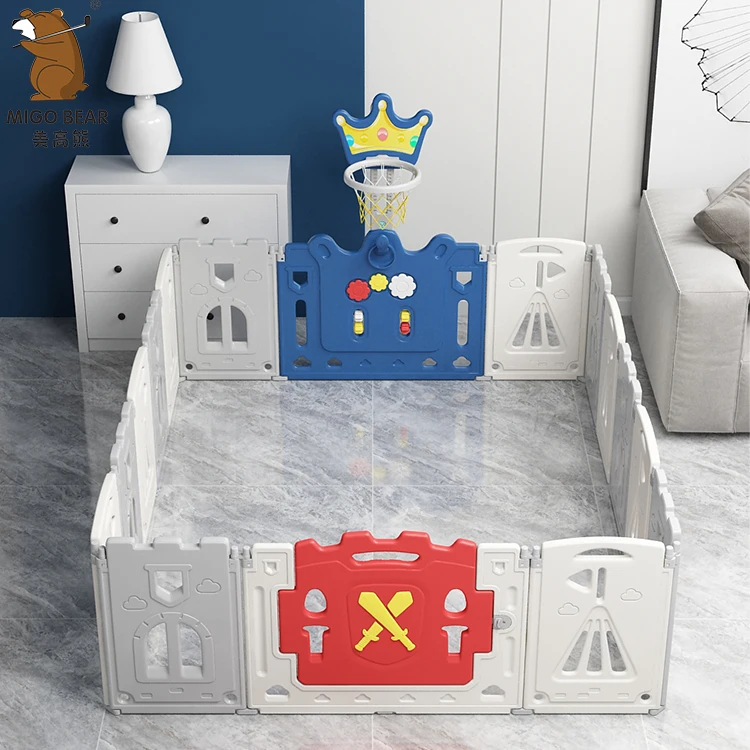 Детская игровая площадка Складывающийся розовый синий пластиковый детский манеж для дома детская