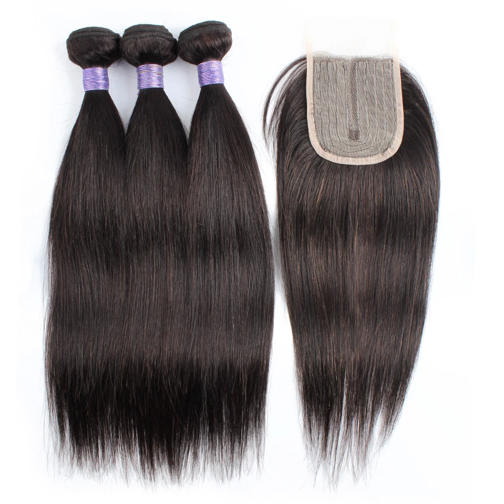
Wholesale Virgin Hair Vendors Brazilian Peruvian Loose Deep Body Straight Wave Human Hair 3 Bundles With Lace Frontal Closures 