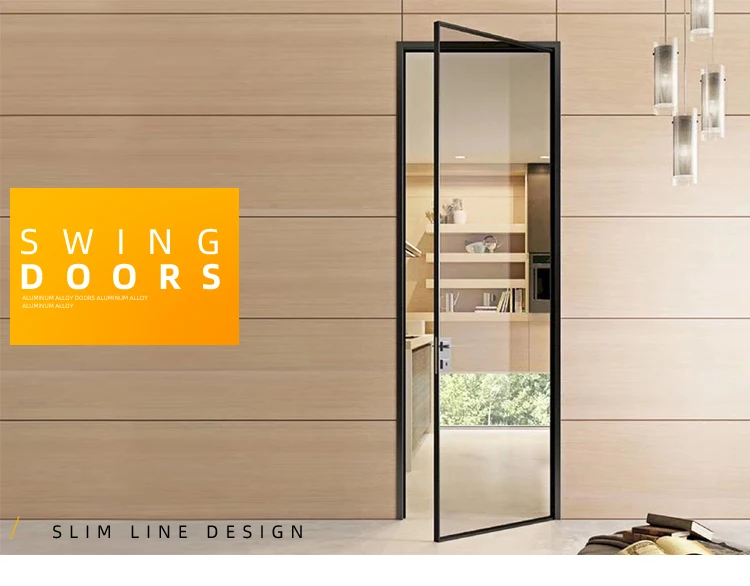 China Manufacturer  Aluminum Slim Sliding Doors Aluminum Door Standard White aluminum doors for home