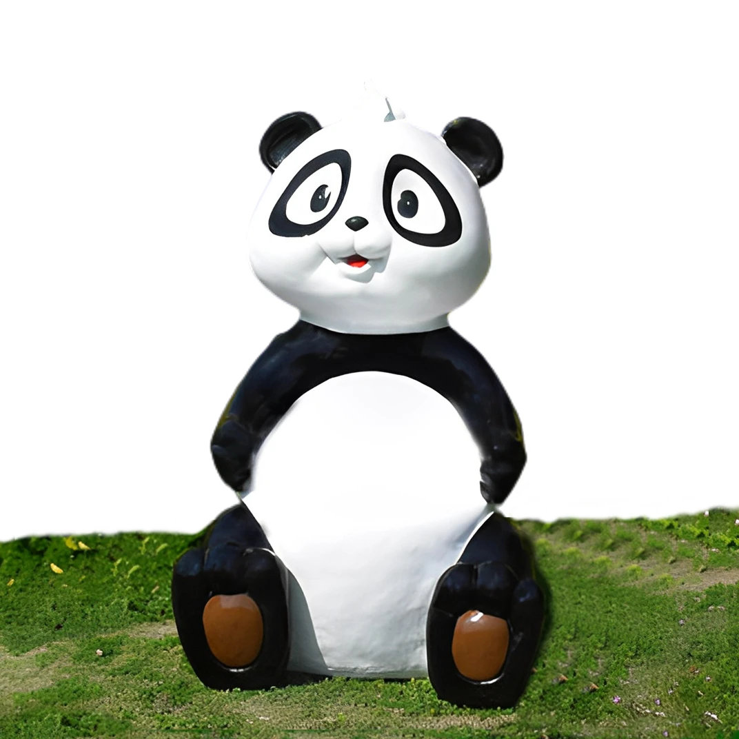 Cartoon Panda Bench Garden Park Ornaments Outdoor
