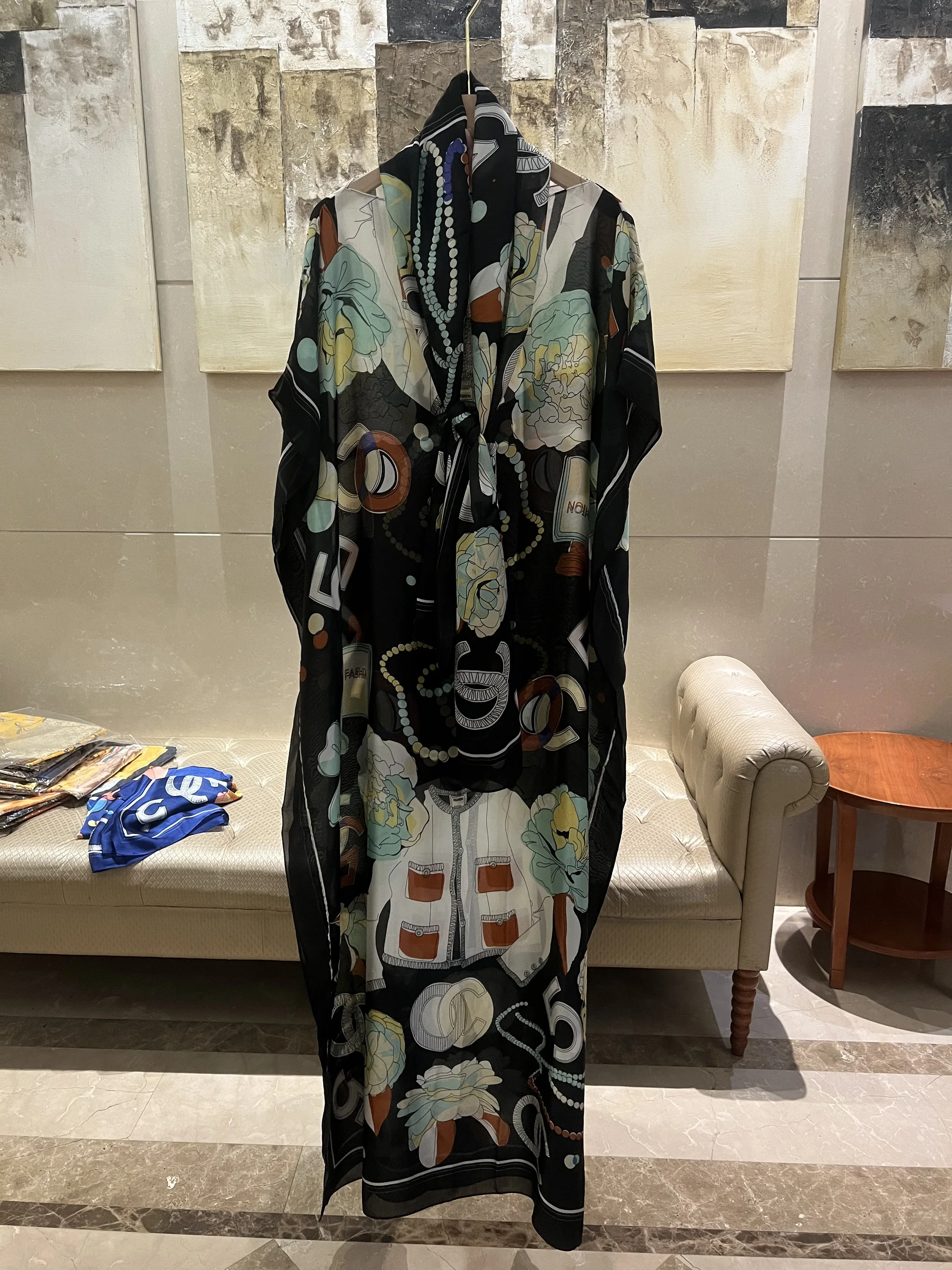 silk free size multi purpose ladies satin slip casual kaftan dress