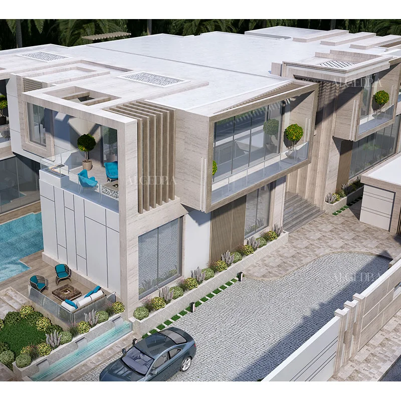 Hihaus exterior modern front wall facade tempered glass aluminium glass curtain wall