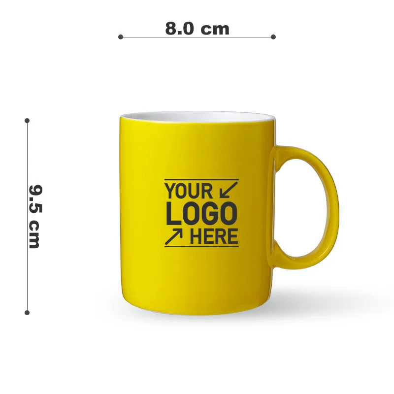 11oz Coffee Mugs Custom Logo Matte Black Ceramic Cup Promotion Glossy Ceramic Mug Advertising Gift Mugs Custom Printing Cups