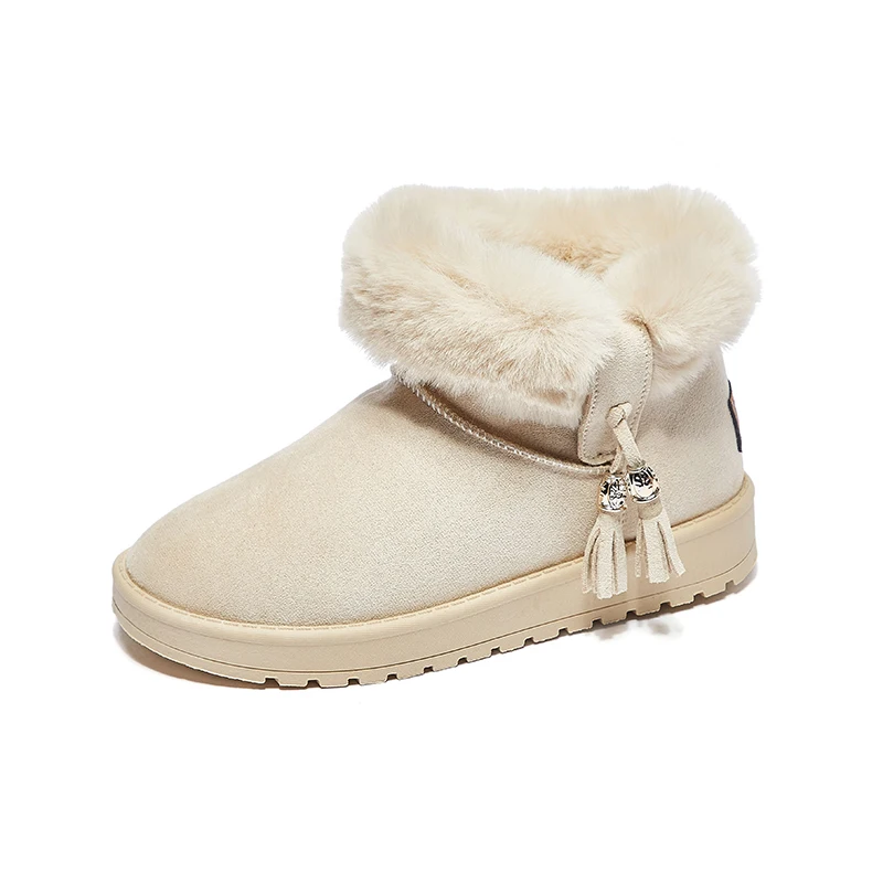 2021 custom sheepskin snow boots with real wool women keep warm winter boots