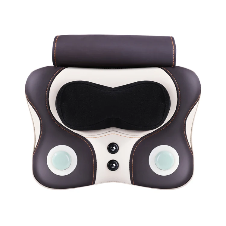 YOUMAY Mini Portable Shiatsu Inflatable Neck Massager Pillow With Heating Function For Travel, Office